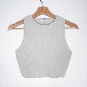 Babaton Sleeveless Ribbed Sculpt Knit Halter Top Size Small NWOT